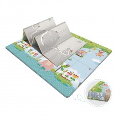 Baby Double-Side Folding Non-Toxic Non-Slip Reversible Waterproof XPE Playmat with Carrying Bag - D14